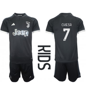 Juventus Federico Chiesa #7 Tercera Equipación Niños 2023-24 Manga Corta (+ Pantalones cortos)